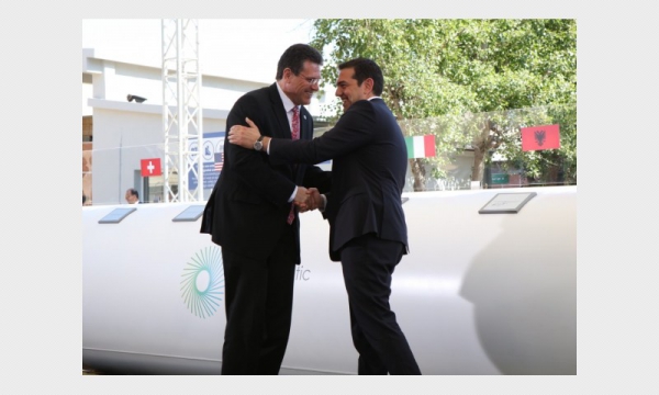 TAP construction start ceremony, EC VP Maros Sefcovic and Greece PM Alexis Tsipras (Credit: TAP) 